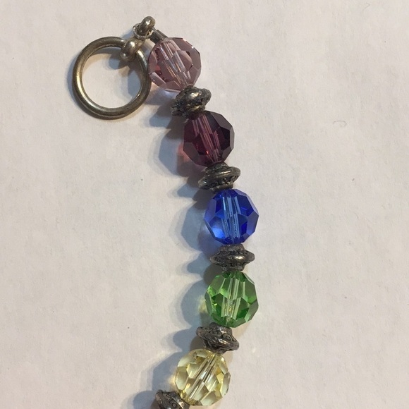 Handcrafted Multicolored Jewel Beaded Bracelet - Picture 4 of 5